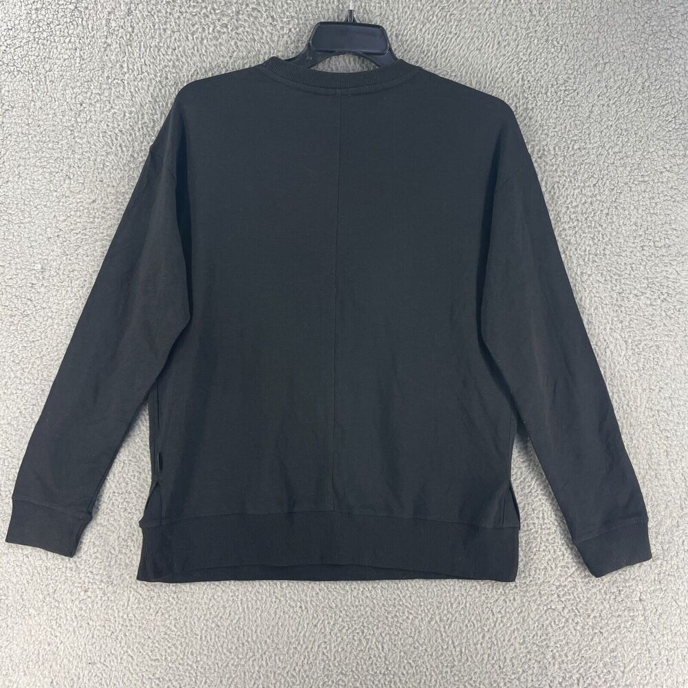 Boody Womens Top Sweater Bamboo Organic Cotton Active Weekend Crew Black Sz M - Picture 9 of 9